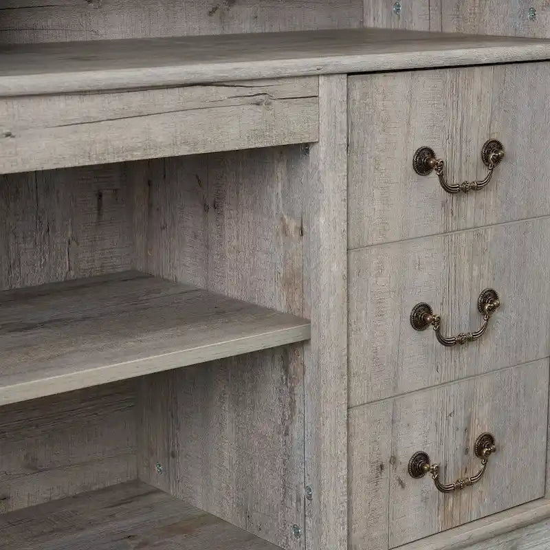 Traditional 60 TV Stand with Open and Closed Storage for TVs Up to 65