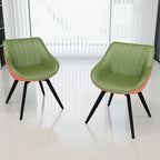 Set Of 2 Dining Chairs With Metal Legs