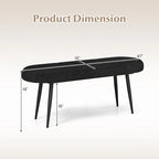 Gymax 47 Upholstered Entryway Bench w/ Padded Seat & Heavy-duty