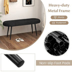 Gymax 47 Upholstered Entryway Bench w/ Padded Seat & Heavy-duty