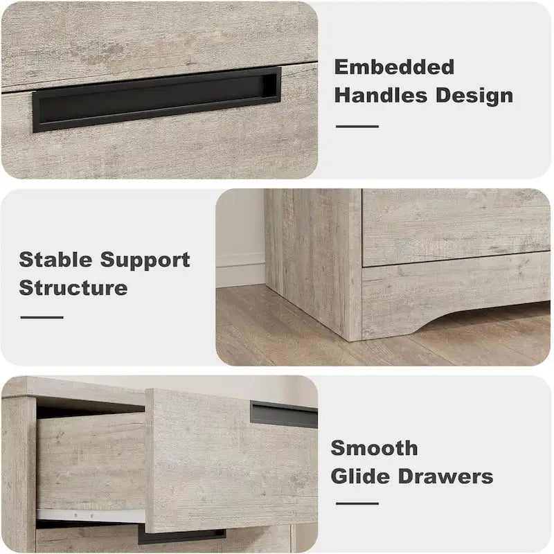 Natural 5 Drawer Dresser for Bedroom, Living Room, Nursery