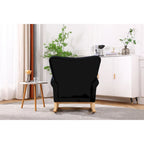Tufted Rocking Chair with Wood Legs
