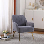 Tufted Rocking Chair with Wood Legs