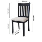 Black Finish Set of 2 Seating Chairs