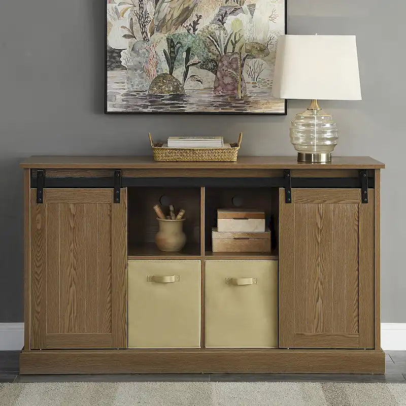 Lincoln Farmhouse 60 Inch TV Stand Console for TVs up to 64 inches