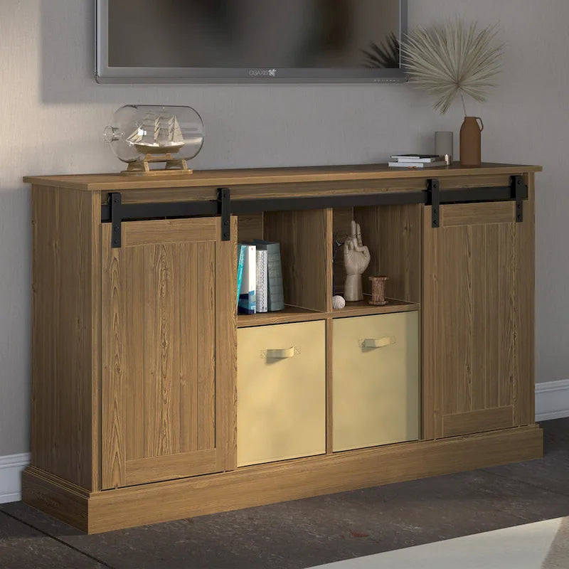 Lincoln Farmhouse 60 Inch TV Stand Console for TVs up to 64 inches