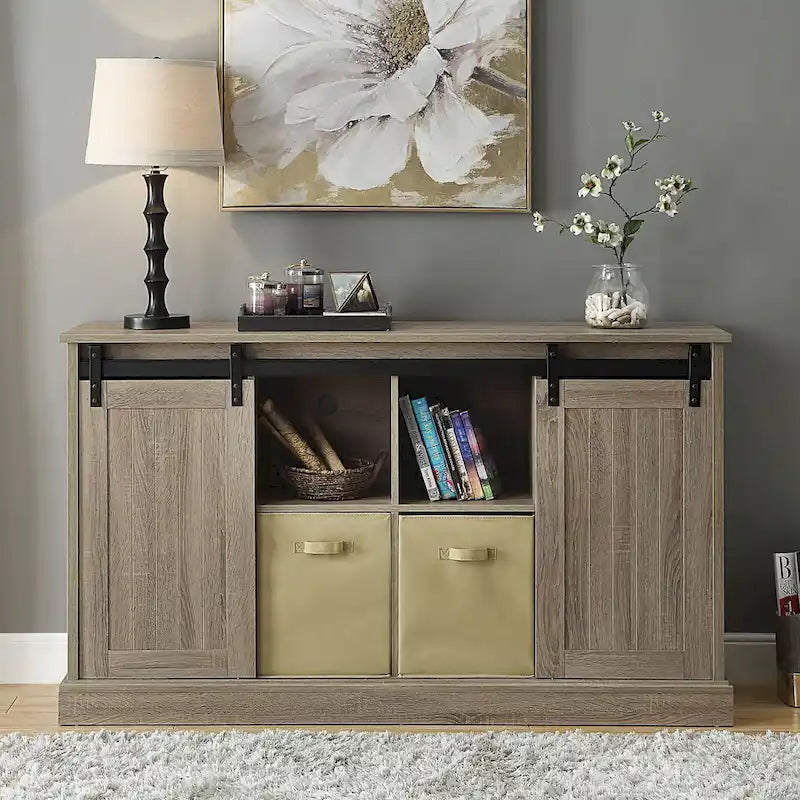 Lincoln Farmhouse 60 Inch TV Stand Console for TVs up to 64 inches