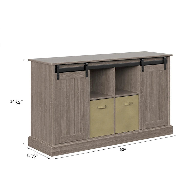 Lincoln Farmhouse 60 Inch TV Stand Console for TVs up to 64 inches