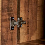 70.87 Tall Wardrobe& Kitchen Cabinet, with 6-Doors, 1-Open Shelves and 1-Drawer for bedroom,Walnut