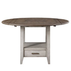 Two-tone Drop Leaf Counter Height Dining Table