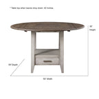 Two-tone Drop Leaf Counter Height Dining Table
