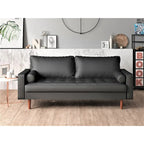 Lopez Faux Leather Mid-century Modern Sofa