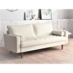 Lopez Faux Leather Mid-century Modern Sofa