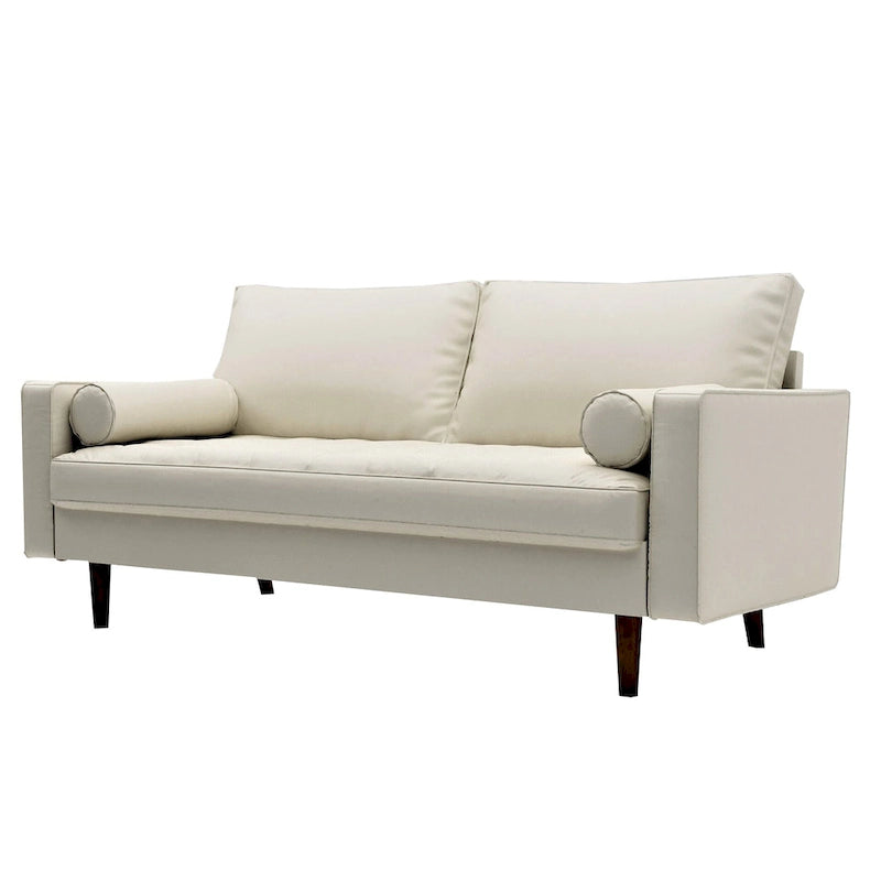 Lopez Faux Leather Mid-century Modern Sofa
