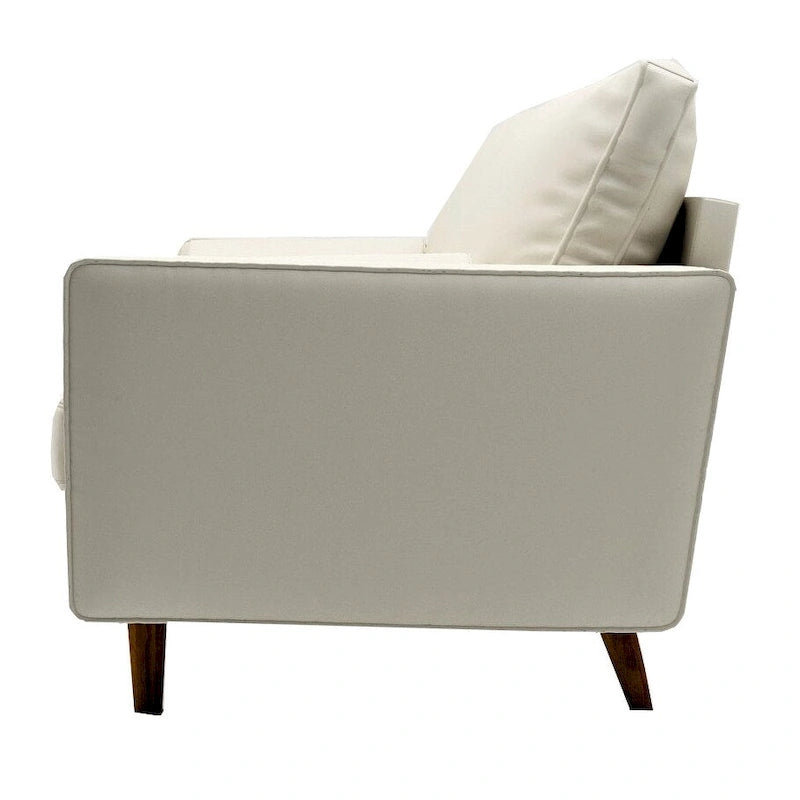 Lopez Faux Leather Mid-century Modern Sofa
