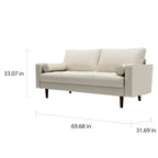 Lopez Faux Leather Mid-century Modern Sofa