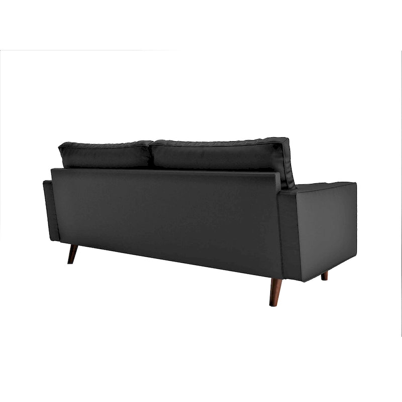 Lopez Faux Leather Mid-century Modern Sofa