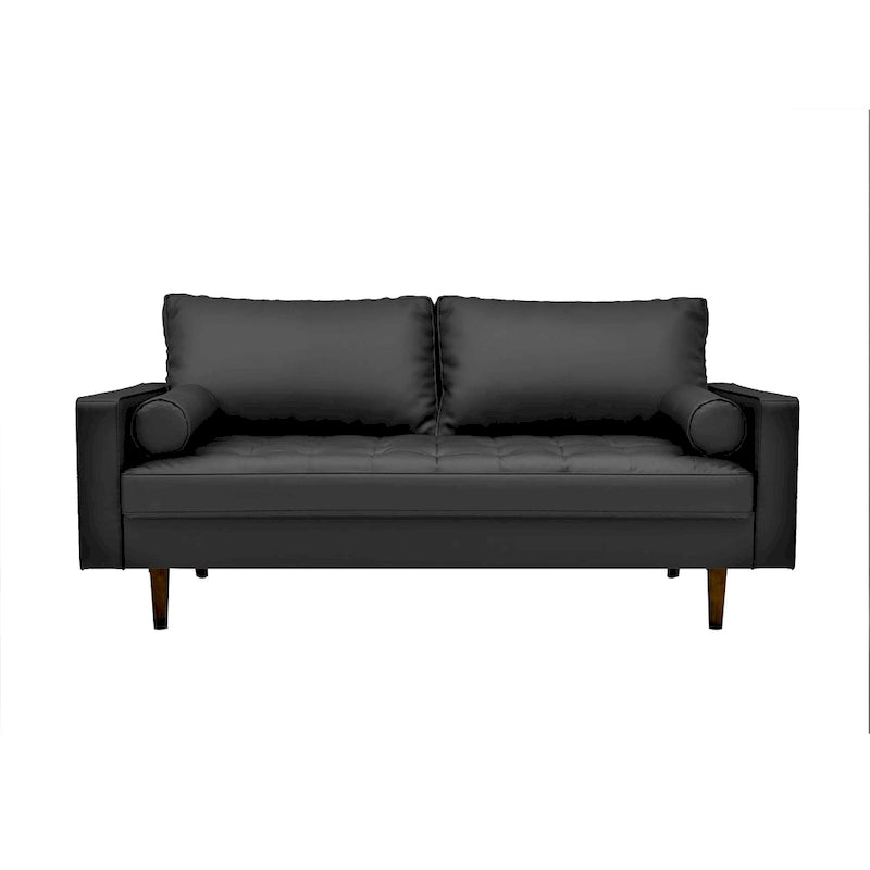 Lopez Faux Leather Mid-century Modern Sofa