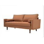Lopez Faux Leather Mid-century Modern Sofa