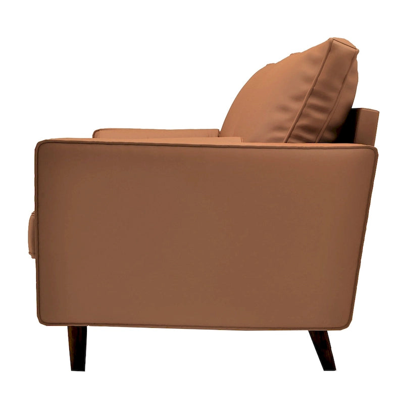 Lopez Faux Leather Mid-century Modern Sofa
