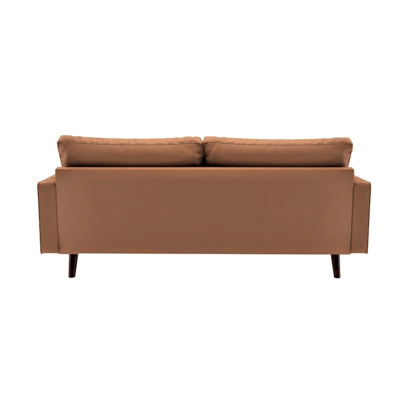 Lopez Faux Leather Mid-century Modern Sofa
