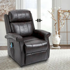 Clihome Faux Leather Elderly Power Lift Recliner Chair with Massage