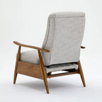 Taylor Wood Arm Push Back Recliner in Performance Fabric by