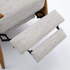 Taylor Wood Arm Push Back Recliner in Performance Fabric by