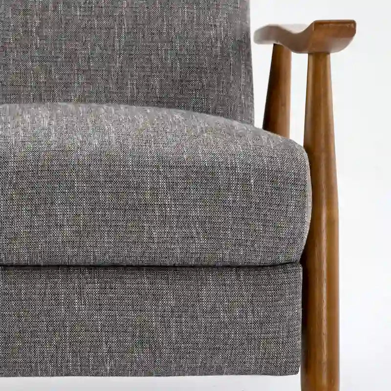 Taylor Wood Arm Push Back Recliner in Performance Fabric by