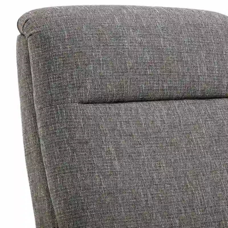 Taylor Wood Arm Push Back Recliner in Performance Fabric by
