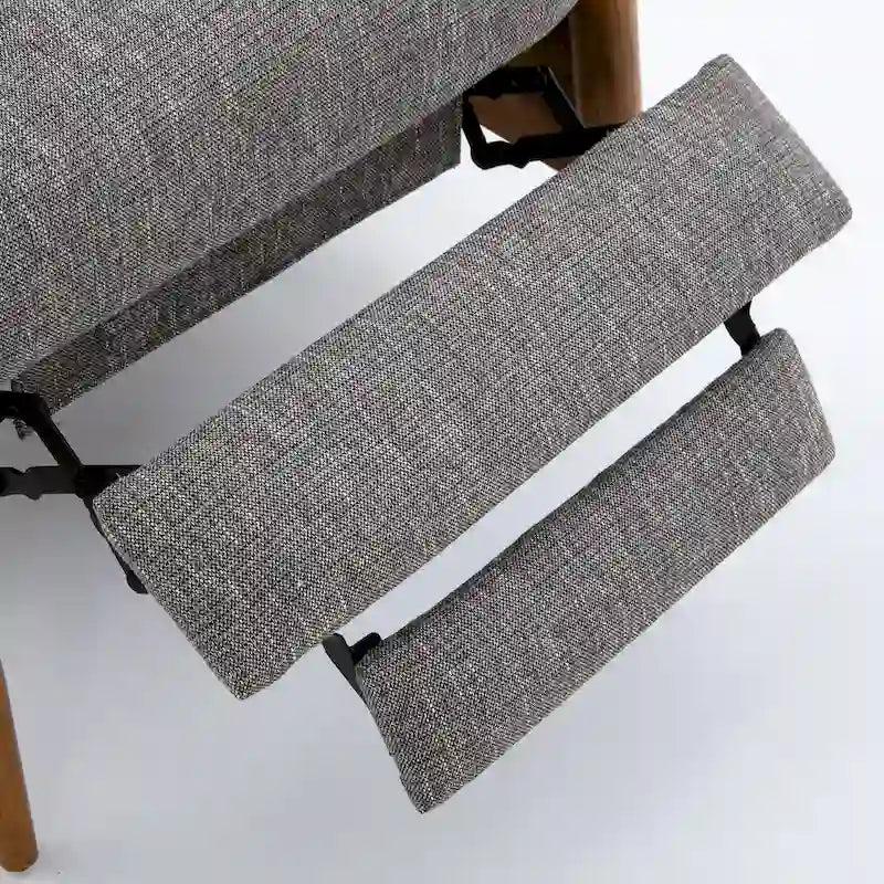 Taylor Wood Arm Push Back Recliner in Performance Fabric by