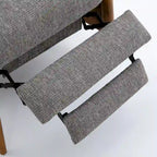 Taylor Wood Arm Push Back Recliner in Performance Fabric by