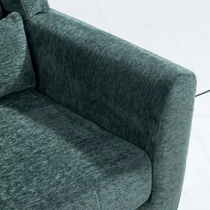 Chenille Fabric Accent Chair with Arm