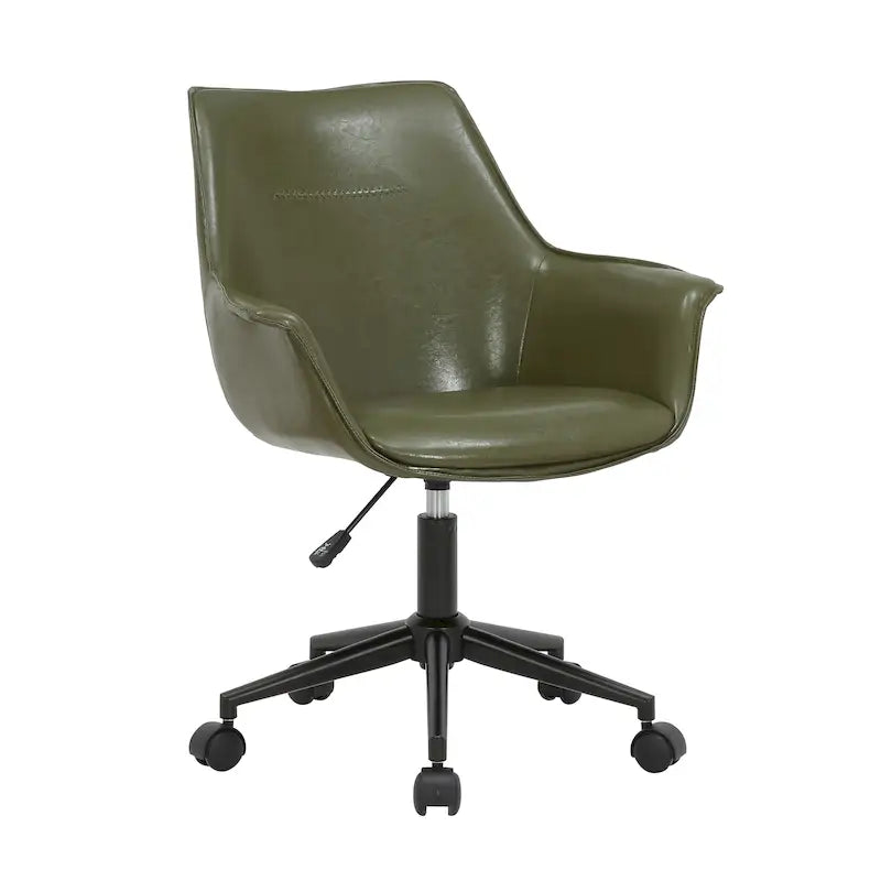 Jamar PU Leather Office Chair with Metal Roller Base