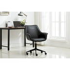 Jamar PU Leather Office Chair with Metal Roller Base