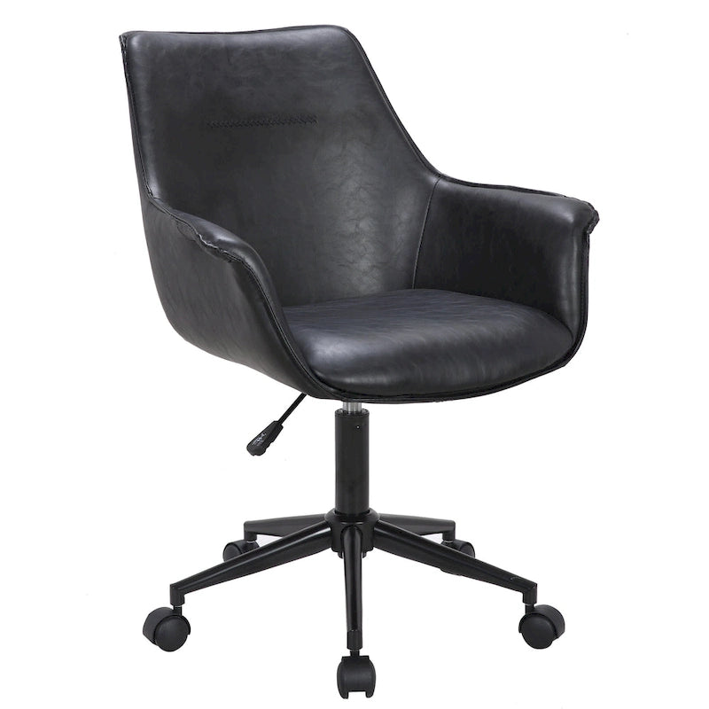 Jamar PU Leather Office Chair with Metal Roller Base