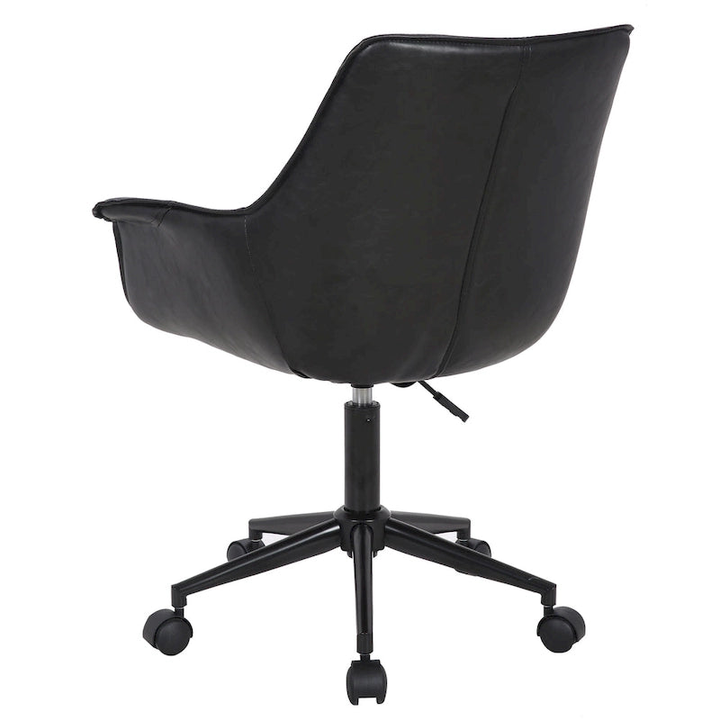 Jamar PU Leather Office Chair with Metal Roller Base