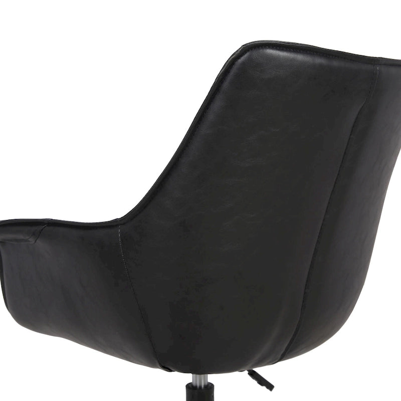 Jamar PU Leather Office Chair with Metal Roller Base