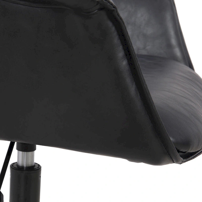 Jamar PU Leather Office Chair with Metal Roller Base