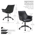 Jamar PU Leather Office Chair with Metal Roller Base