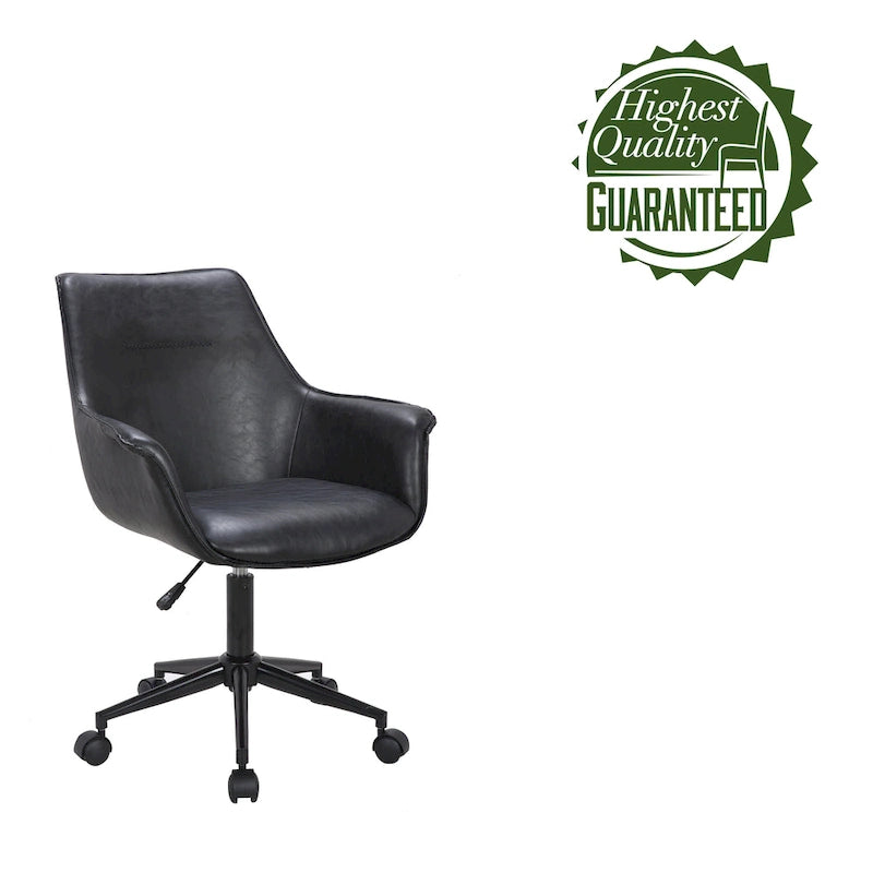Jamar PU Leather Office Chair with Metal Roller Base