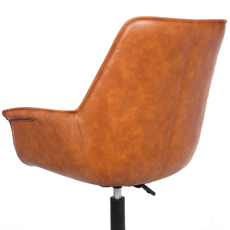 Jamar PU Leather Office Chair with Metal Roller Base