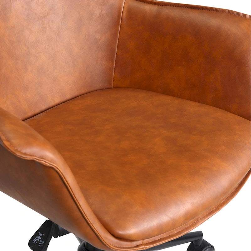 Jamar PU Leather Office Chair with Metal Roller Base