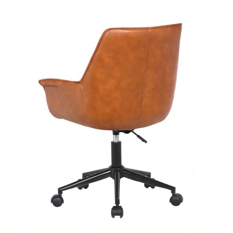 Jamar PU Leather Office Chair with Metal Roller Base