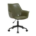 Jamar PU Leather Office Chair with Metal Roller Base