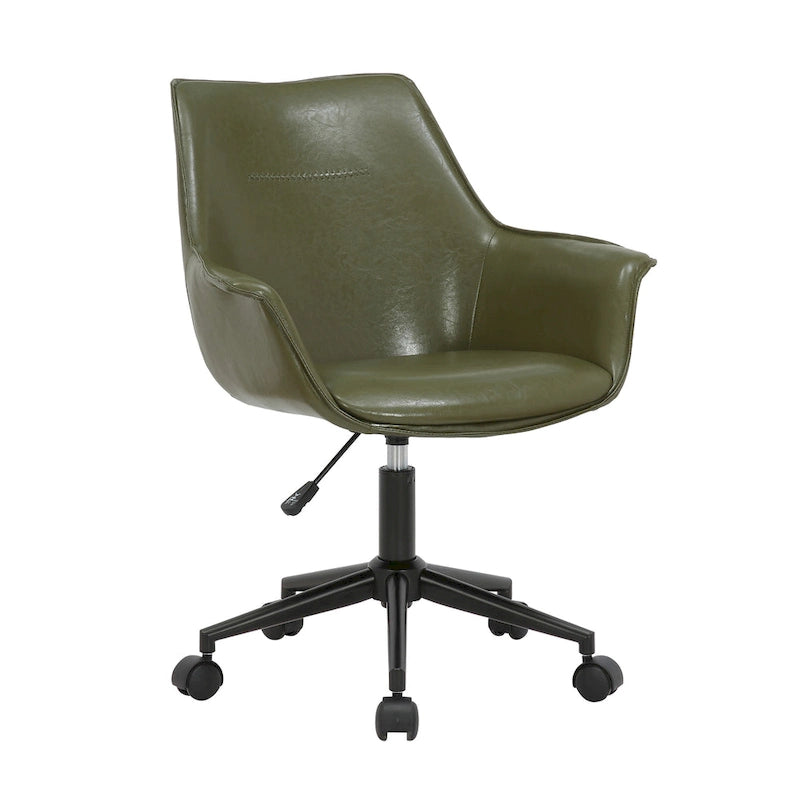 Jamar PU Leather Office Chair with Metal Roller Base