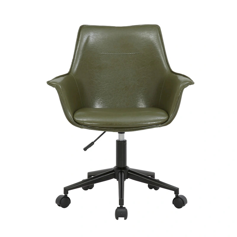 Jamar PU Leather Office Chair with Metal Roller Base