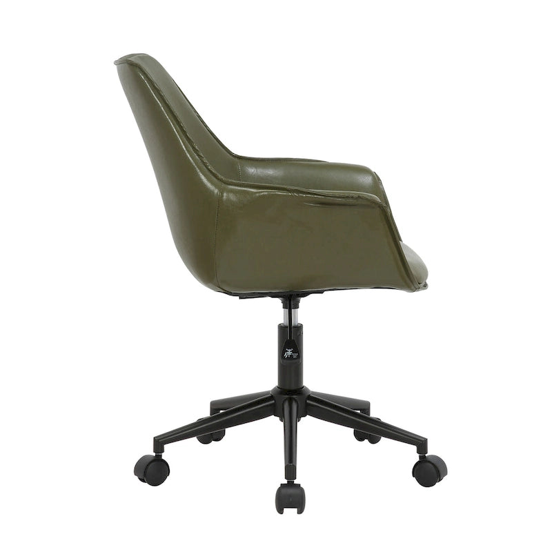 Jamar PU Leather Office Chair with Metal Roller Base