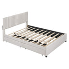Upholstered Platform Bed with 2 Drawers and 1 Twin XL Trundle