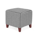 Adeco Square Ottoman Footrest Stool Small Fabric Bench Seat